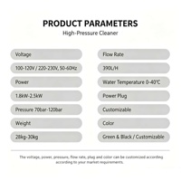 Nettoyeur haute pression électrique 1400W, 220V/110V, pour allée, mur, lavage de véhicules
