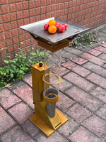 Poêle à bois vertical en acier et chauffage à granulés, directement de l'usine |   Chauffage efficace pour terrasse extérieure, camping en hiver