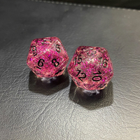 Ensemble de dés polyédriques en résine faits à la main, effet pierre précieuse taillée, pour RPG DND