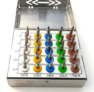 Kit de instrumentos quirúrgicos de sistema de implante dental de acero inoxidable con alimentación manual directa de fábrica, uso profesional personalizable - Product Image 1