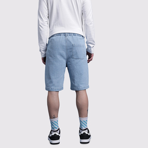 Nardon กางเกงขาสั้นกางเกงยีนส์ซักสั้นสำหรับผู้ชายกางเกงยีนส์ทรงหลวมสำหรับผู้ชายเครื่องแต่งกายแบบ2025สั่งทำ - Product Image 2