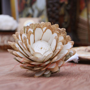 Large gamme de produits, fleurs artificielles en bois de sola écologiques, personnalisables, les plus vendues, copeaux de lotus pour la décoration intérieure - Product Image 1