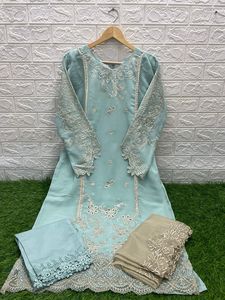 ÚLTIMO MODELO FABZONE - Traje Salwar de Diseño con Lentejuelas de Alta Calidad para Mujer, Estilo Georgatte, para Uso Diario/Fiestas, Estilo Indio/Pakistaní - Product Image 4