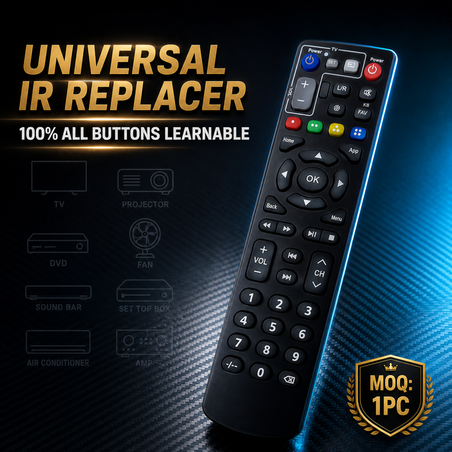 Wholesale BPIR Universal IR Learning Remote Control Full Key Programmable for TV DVD STB Smart TV Custom Brand OEM ODM Factory