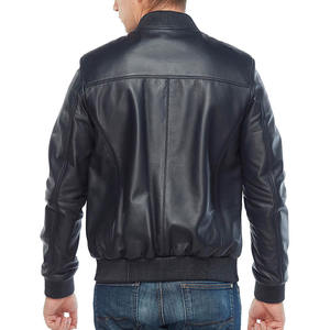 Chaqueta de piel de vaca de invierno para hombre más vendida con cuello levantado diseño personalizado servicio OEM Etiqueta Privada suministro al por mayor - Product Image 3