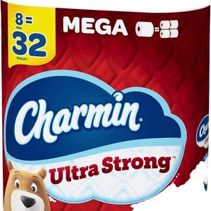 Papel Higiénico Charmin Ultra Strong de 2 Capas, Rollo Mega, Blanco, 242 Hojas por Rollo, 8 Rollos por Paquete, Caja de 4 Paquetes - Product Image 1