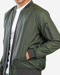 เสื้อแจ็คเก็ตบอมเบอร์ผู้ชายแบบสั่งทำพิเศษสำหรับฤดูใบไม้ร่วง  แบบสองด้านใส่ได้  ทรงโอเวอร์ไซส์  ปกแมนดาริน  ผลิตแบบดั้งเดิม  สไตล์วินเทจ - Product Image 2