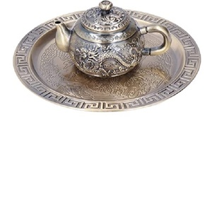 Vintage Metal Turkish Tea <b>Coffee</b> Pot With 6 <b>Cup</b> <b>Set</b> And Tray For Serving <b>Coffee</b> Tea Home Office Tea Serving Pot - Product Image 5