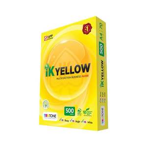 Papel de copia A4 de calidad original al por mayor IK Yellow Plus A4 80gsm precio barato 75g Plus 80g peso - Product Image 4