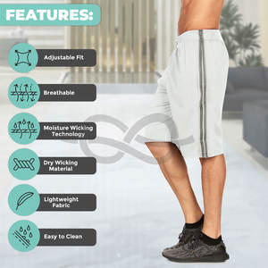 Pantalones Cortos Deportivos Casuales para Hombre, con Insignias Personalizadas, Diseño Sólido, Bordados, Técnicos, de Lana, Transpirables, Ecológicos, con Cordón Ajustable - Product Image 3