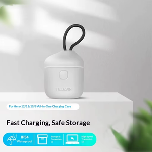 Logo/emballage personnalisés disponibles : Étui de charge de batterie tout-en-un pour <span class=keywords><strong>GoPro</strong></span> Hero 12/11/10/<span class=keywords><strong>9</strong></span>, boîte de rangement à charge rapide pour batterie - Product Image 4