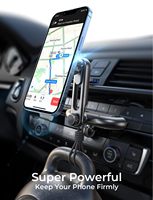 Support de téléphone magnétique pour voiture LISEN, stable, anti-vibration, bras réglable, support pour iPhone 17 16 15 Pro Max, fente pour CD, aérateur