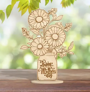 Personalized Wooden Flower Vase-Laser-Engraved <b>Decorative</b> Gift for <b>Mother</b> <b>s</b> <b>Day</b> or Special Occasions - Product Image 1