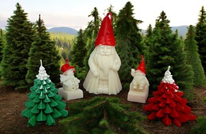 Mini ensemble de bougies de cire parfumées d'aromathérapie en forme d'arbre de Noël Bougies parfumées fantaisie à bas quantité minimale de commande et à bas prix avec OEM / ODM - Product Image 3