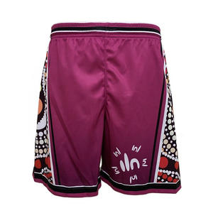 Logo personnalisé Vintage Hommes Running Gym Shorts Solid Pattern Board Shorts Mid Waist Mesh Basketball Streetwear Wear - Product Image 1