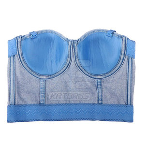 Hermosos Jeans de Algodón Tejido Transpirable para Mujer, Sujetador Sexy, Moderno, Informal - Product Image 6