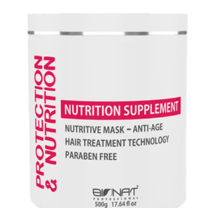 Masque capillaire à l'huile d'argan sans paraben Bionat avec protection anti-âge et réparation des dommages pour cheveux secs et abîmés 500g - Product Image 2