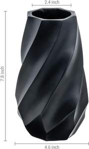 Jarrón de flores negro de esencia brillante, diseño moderno, macetas decorativas de Metal detalladas intrincadas para el hogar, la Oficina y la decoración de eventos - Product Image 2