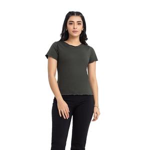 Cómoda camiseta de malla para mujer, superventas, baja Moq, Camiseta corta para mujer, hecha en Pakistán - Product Image 6