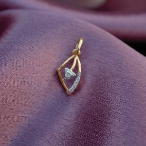 Diamantes naturales sin cadena 18K oro sólido colgante de lujo ligero Mini IGI certificado joyería regalo para ella mismo día de envío - Product Image 1