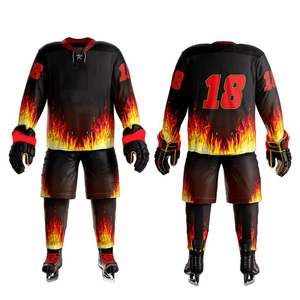 Maillot de hockey sur glace avec logo personnalisé en gros Équipement de hockey multiple Combinaison de glace Veste longue Maillots de hockey - Product Image 1
