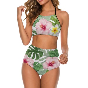 Conjunto de Bikini de Nailon y Elastano de Primera Calidad, Diseño Exquisito con Estampado Floral, Secado Rápido, Protección UV, Traje de Baño para Mujer - Product Image 1