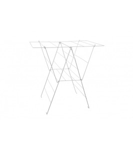 SISI 98x62x94mm Étendoir à linge pliant en acier blanc (Sauvic 88844) - Product Image 1
