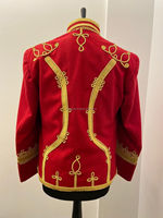 Nouveau rouge napoléonien hussard or détaillant Style classique tunique Pelisse Jimmy Hendrix hommes veste