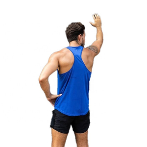Débardeur sans manches grande taille pour homme OEM, logo personnalisé, respirant, séchage rapide, gilet de sport tricoté écologique en polyester pour l'entraînement - Product Image 2