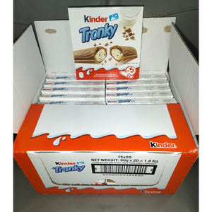 Offres en gros de gaufrettes Ferrero Kinder Tronky, barres de chocolat en gaufrettes, lot de 3, 3x5 barres, 90g, chocolat en gros pour l'exportation, prix bas - Product Image 1
