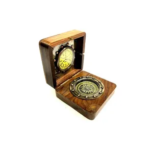 «Морской Искусство: изысканный латунный компас ручной работы с солнечными чашками-античный подарок доступен по оптовым ценам»