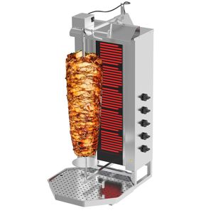 Parrilla Eléctrica para Doner Kebab (Shawarma/Gyros) - 5 Quemadores - hasta 80 kg - 9 kW - incl. 2 puertas dobles y bandeja de recogida de condensado - Product Image 3