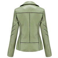 Vestes en cuir pour femmes grandes tailles, vestes en cuir véritable pour femmes, veste de moto en cuir véritable noir pour l'hiver, style streetwear féminin