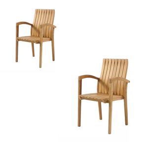 ARM TEAK WOOD DINING CHAIR <b>GARDEN</b> MADE IN INDONESIA - Product Image 5