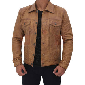 High Quality Best Leather <b>Jacket</b> New Design Hot Sale Outdoor Wear <b>Men</b> Leather <b>Jacket</b> In Best Price - Product Image 3