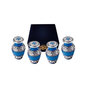 โกศทองเหลืองพร้อมกล่องกำมะหยี่สีฟ้า6ชิ้น - Product Image 4