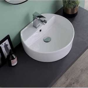 Lavabo Ovalado Profundo de Cerámica para Encimera de 44 cm - Product Image 2