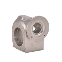 Vartis Engineering - Carcasa de Engranaje de Ángulo Recto de Aluminio Fundido a la Cera Perdida, Brida Personalizada de Alta Precisión para Maquinaria Industrial