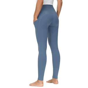 Wholesale High-Waisted Solid Pattern Workout Leggings for Women Custom Soft Yoga Leggings with <b>Mesh</b> Decoration - Product Image 2