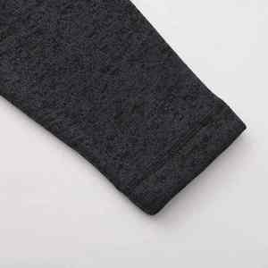 Sudadera de lana merino de manga larga con cremallera para hombre, sudaderas gruesas térmicas sólidas para otoño, SUDADERA con capucha lisa - Product Image 2