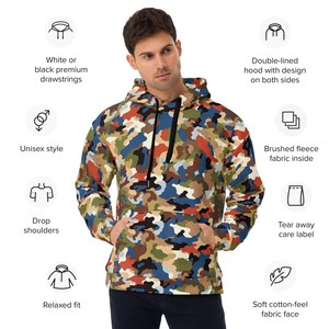 Sudadera con Capucha de Invierno, Impresión por Sublimación, 100% Poliéster, Alta Calidad, Diseño con Bolsillo, Interior Transpirable, Sensación Suave, Ropa Casual de Ocio - Product Image 2