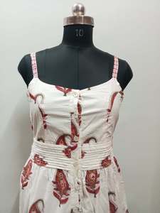 Vestido de fiesta largo de algodón indio hecho a mano para mujer, ropa de playa de verano con estilo, regalo de novia personalizado, vestidos informales, tejido - Product Image 4