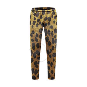 Pantalon décontracté de haute qualité 100 % coton à taille élastique, avec logo personnalisé, impression numérique, coupe empilée, grandes tailles, léger - Product Image 1