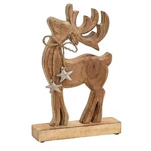 Sculpture élégante de renne en bois, décoration de table de luxe, centre de table moderne pour salon, bureau ou décoration élégante de la maison - Product Image 6