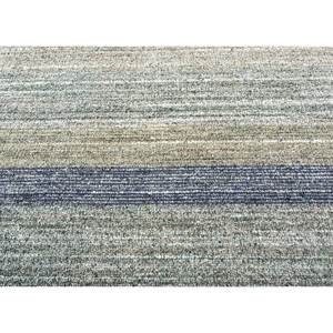 Tapis en laine et viscose tissé à la main à rayures bleues pour la maison - Hwv-51040 - Product Image 3