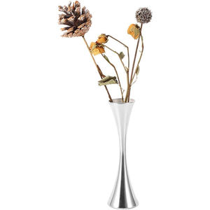 Florero de latón mate moderno, maceta de metal de acero inoxidable con decoración de boda dorada para decoración de mesa de hogar u oficina - Product Image 5