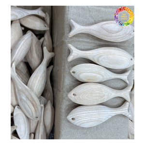 Painted Wooden <b>Fish</b> Cutout, Wall Hanging Decor Wooden Crafts <b>Fish</b>, Wooden Carved <b>Fish</b> Shape for Creative DIY Art With Best Price - Product Image 4