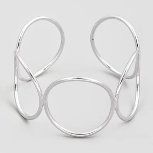 2025 conception originale large laiton électrolytique véritable or irrégulier plissé ouvert Bracelet bijoux personnalisés par HF artisanat - Product Image 1