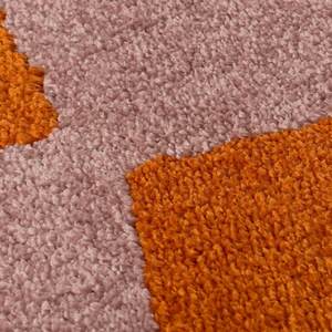 Alfombra Rectangular Trenzada Joli a Cuadros Naranja y Rosa para Sala de Estar, Dormitorio y Pasillo - Product Image 3