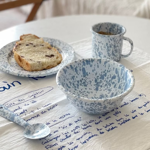 Bol à salade en bois naturel imprimé émaillé avec un ensemble de serveurs, grand bol à salade en bois massif avec cuillère pour les fruits et les salades - Product Image 2